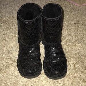 Black Uggs with sequin